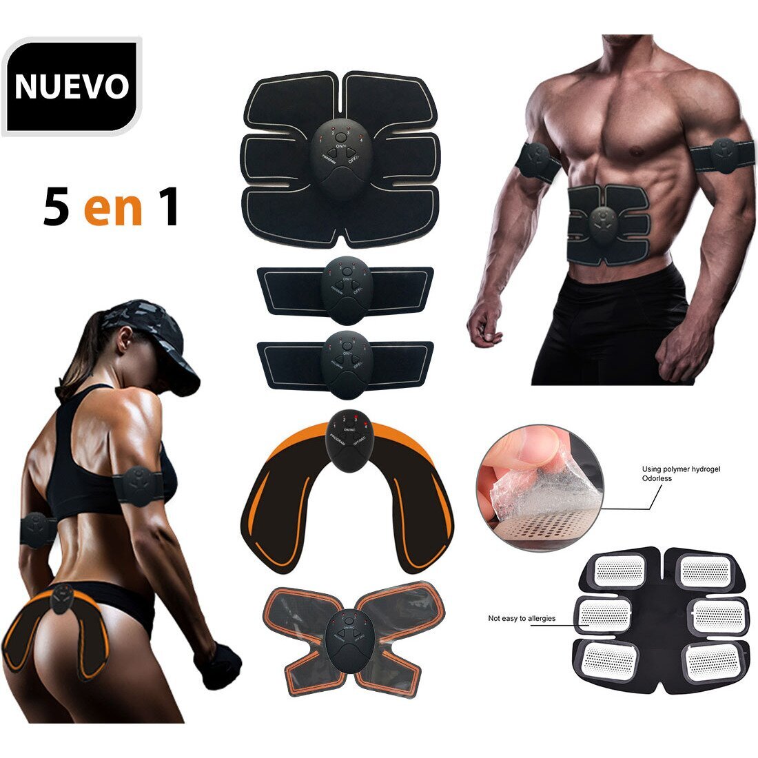 Electro-estimulador Muscular 5 En 1