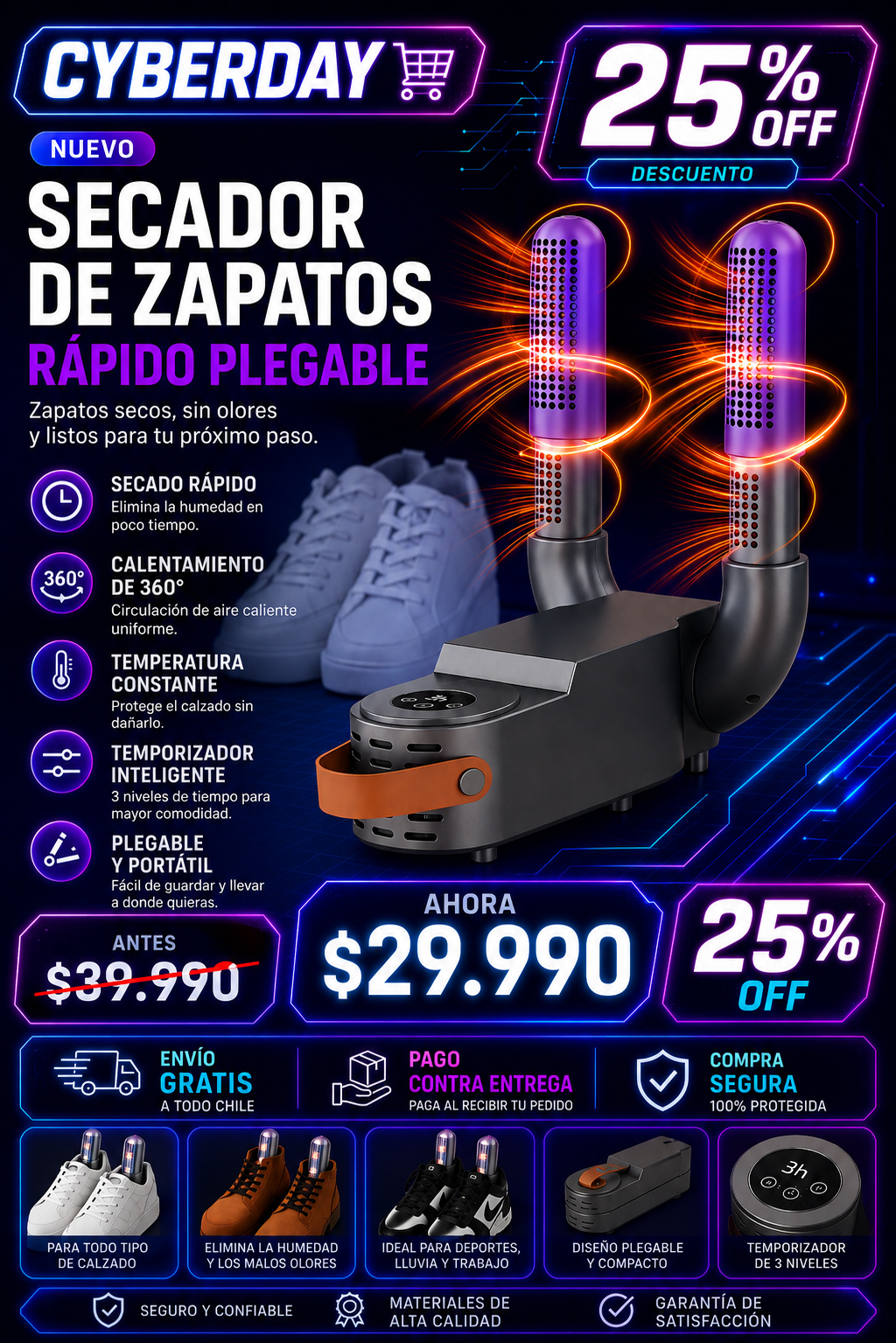 SECADOR DE ZAPATOS INTELIGENTE